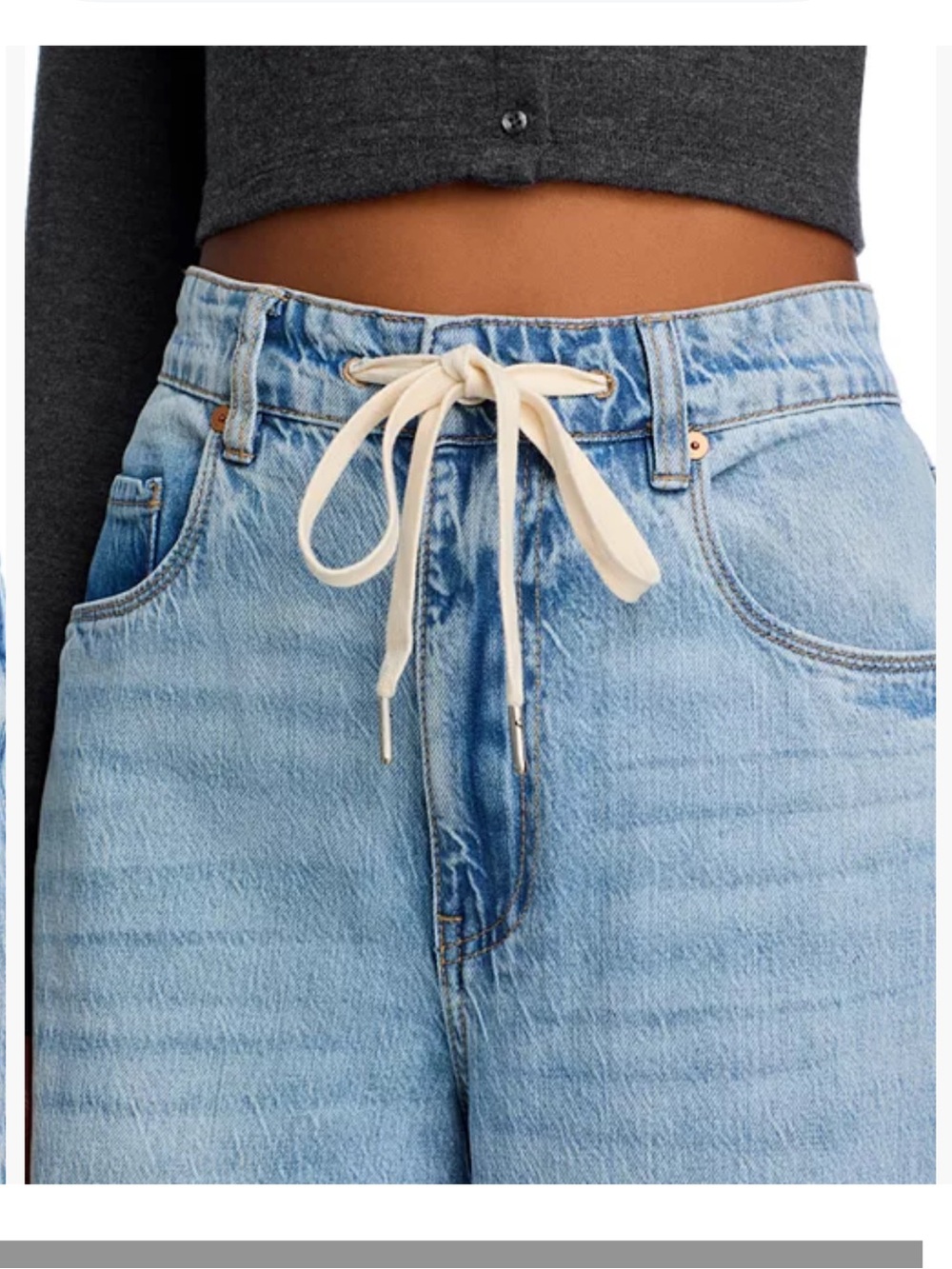 NWT BLANKNYC ‘Feeling Good’ Wash Drawstring High-Rise Women’s Jeans Size 27